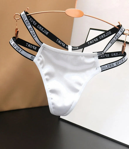 Satin Women Sexy Panties Double Thin Strap G-String Patchwork Micro Thong Sexy Lingerie High-Rise Underpant женское нижнее белье