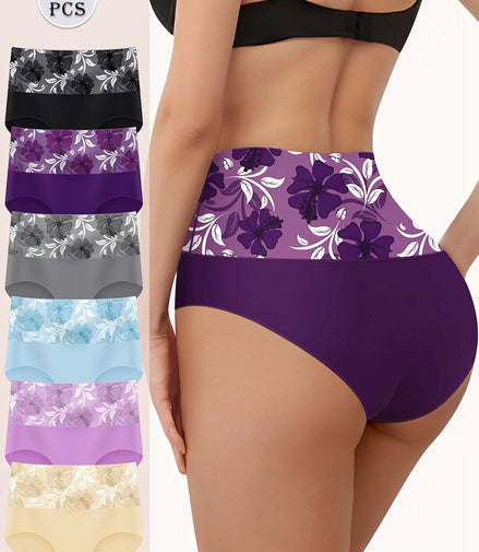 6pcs Women's Panties Triangle Panties Comfortable Shape High Waisted Breathable Skin Friendly Soft