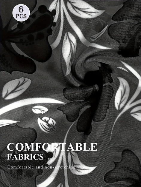 6pcs Women's Panties Triangle Panties Comfortable Shape High Waisted Breathable Skin Friendly Soft