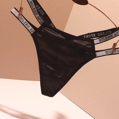 Satin Women Sexy Panties Double Thin Strap G-String Patchwork Micro Thong Sexy Lingerie High-Rise Underpant женское нижнее белье