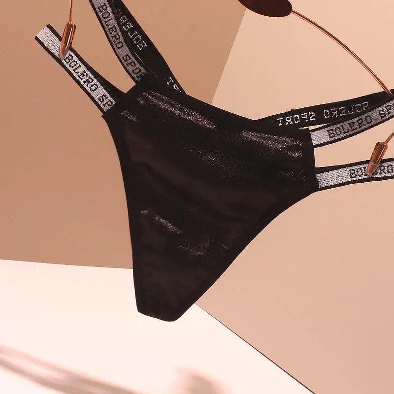 Satin Women Sexy Panties Double Thin Strap G-String Patchwork Micro Thong Sexy Lingerie High-Rise Underpant женское нижнее белье