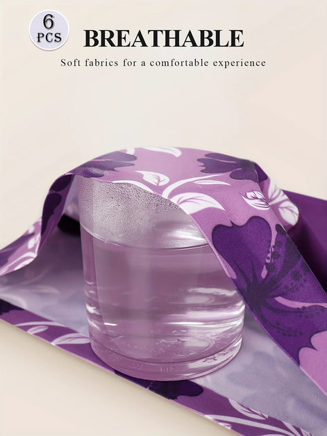 6pcs Women's Panties Triangle Panties Comfortable Shape High Waisted Breathable Skin Friendly Soft