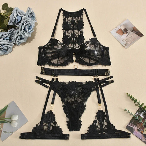 Women's Sexy Underwear for Women Set Lingerie Fancy Products Set Bra Ladies See-through Bralettes Bh Below Lingeries Woman Bras