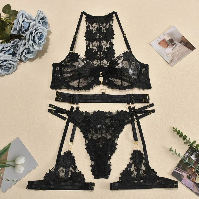 Women's Sexy Underwear for Women Set Lingerie Fancy Products Set Bra Ladies See-through Bralettes Bh Below Lingeries Woman Bras